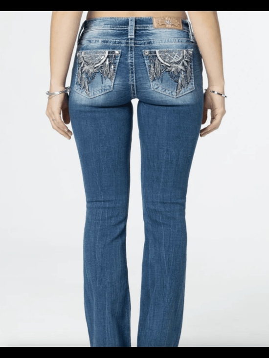 Miss Me Denim - Miss Me Blue Bootcut Jeans with Embroidered Back Pockets Size 26
